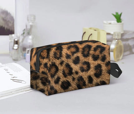 Trousse Maquillage Léopard Brun Classique