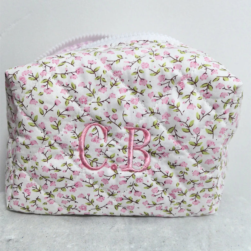 Trousse Fleurie Jardin Monogrammé Personnalisé