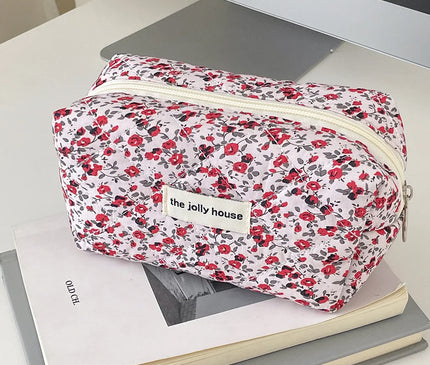 Trousse Maquillage Fleurie Lys Blanc