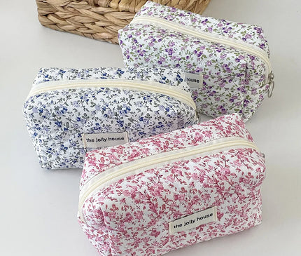 Trousse Maquillage Fleurie Lys Blanc