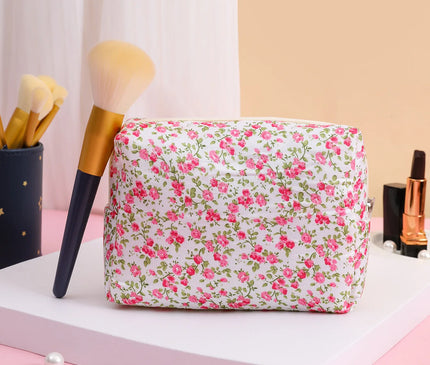 Trousse Maquillage Fleurie Pastel Rêve