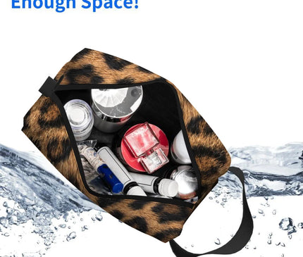 Trousse Maquillage Léopard Brun Classique