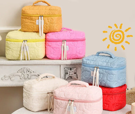 Trousse Maquillage Fleurie Matelassé