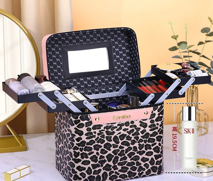 Vanity Maquillage Léopard Savane Rose