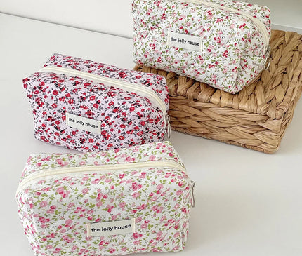 Trousse Maquillage Fleurie Lys Blanc