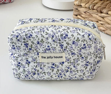 Trousse Maquillage Fleurie Lys Blanc