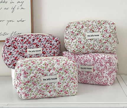 Trousse Maquillage Fleurie Lys Blanc