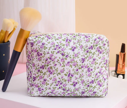 Trousse Maquillage Fleurie Pastel Rêve