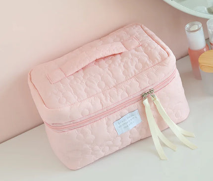 Trousse Maquillage Fleurie Matelassé