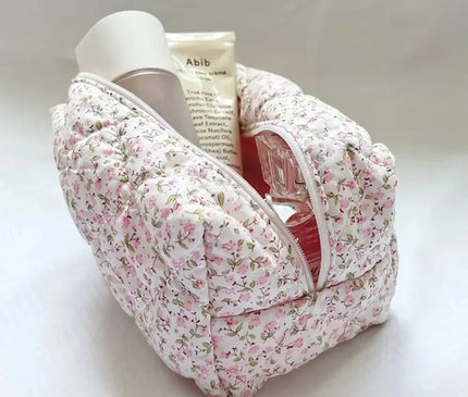 Trousse Maquillage Fleurie Lys Blanc