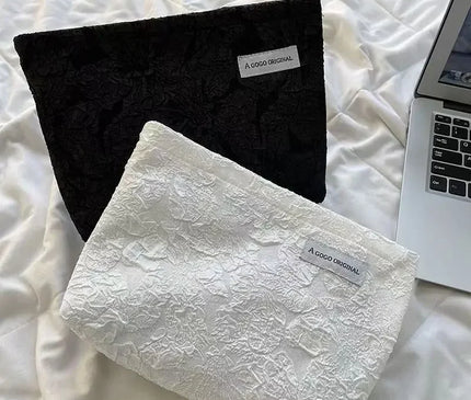 Trousse Maquillage Fleurie Dentelle en Coton