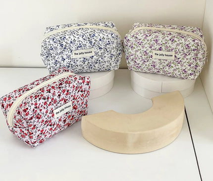 Trousse Maquillage Fleurie Lys Blanc