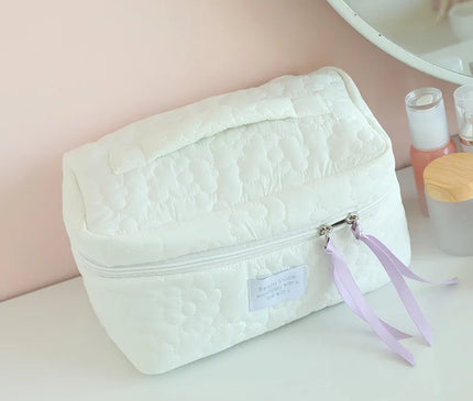 Trousse Maquillage Fleurie Matelassé