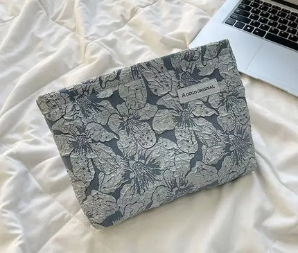 Trousse Maquillage Fleurie Dentelle en Coton