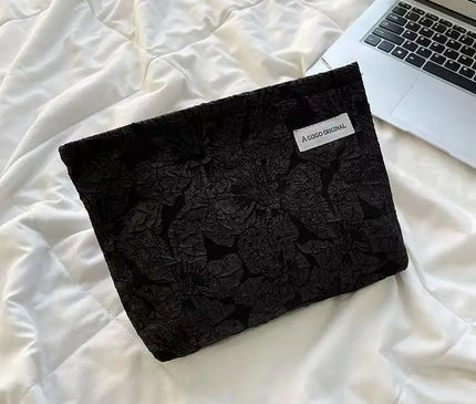 Trousse Maquillage Fleurie Dentelle en Coton