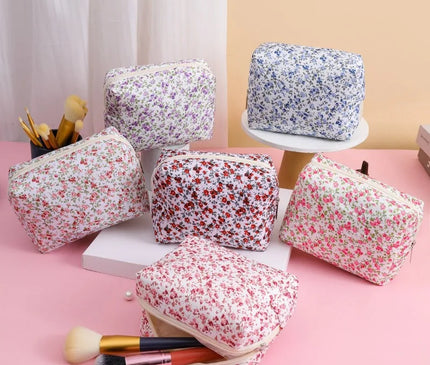 Trousse Maquillage Fleurie Pastel Rêve