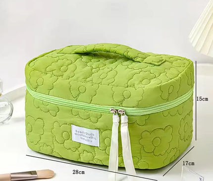 Trousse Maquillage Fleurie Matelassé