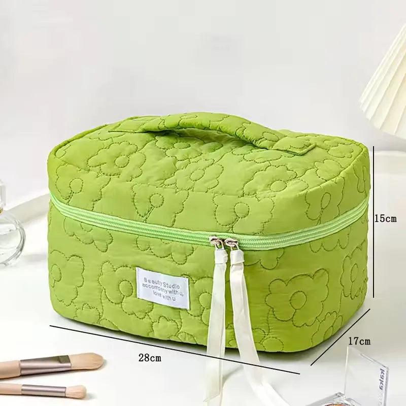 Trousse Maquillage Fleurie Matelassé