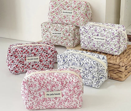 Trousse Maquillage Fleurie Lys Blanc