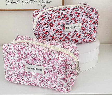 Trousse Maquillage Fleurie Lys Blanc