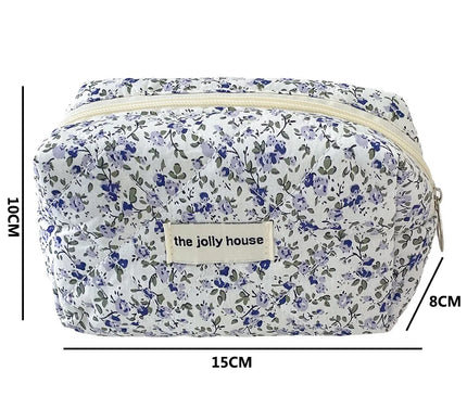 Trousse Maquillage Fleurie Lys Blanc