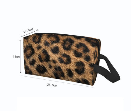 Trousse Maquillage Léopard Brun Classique