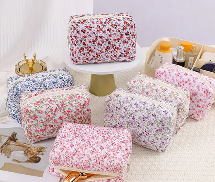 Trousse Maquillage Fleurie Pastel Rêve