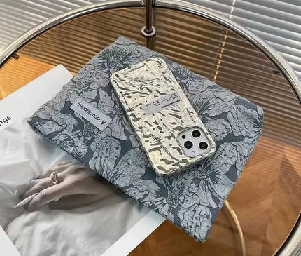 Trousse Maquillage Fleurie Dentelle en Coton