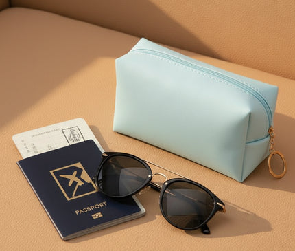 Petite trousse maquillage en maille antimicrobienne