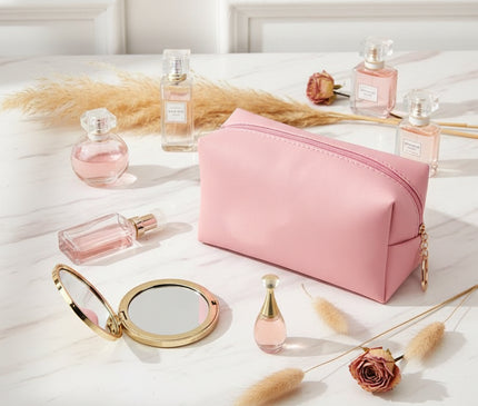 Petite trousse maquillage en maille antimicrobienne