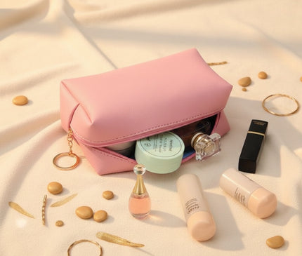 Petite trousse maquillage en maille antimicrobienne