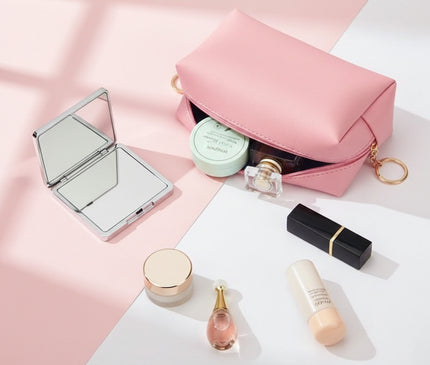 Petite trousse maquillage en maille antimicrobienne