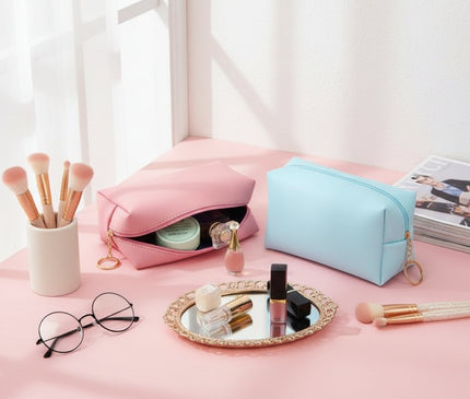 Petite trousse maquillage en maille antimicrobienne