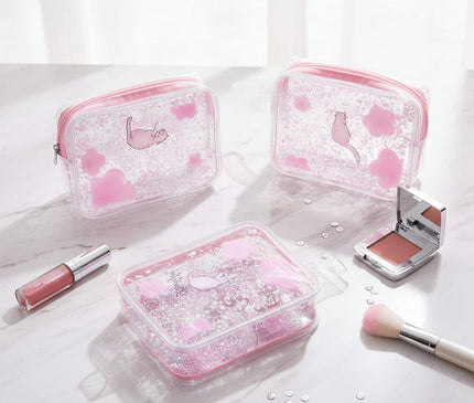 Trousse Maquillage Cœur Transparent Amour
