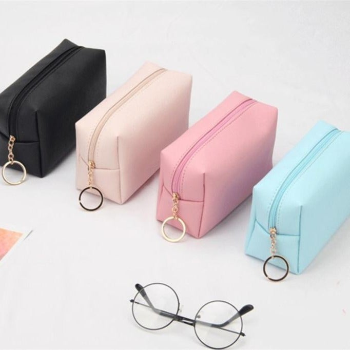 Petite trousse maquillage en maille antimicrobienne