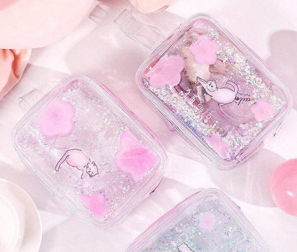Trousse Maquillage Cœur Transparent Amour