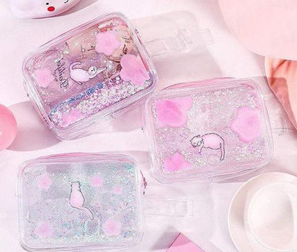 Trousse Maquillage Cœur Transparent Amour