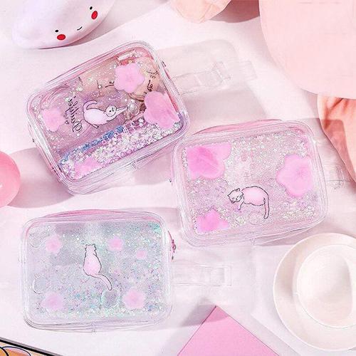 Trousse Maquillage Cœur Transparent Amour